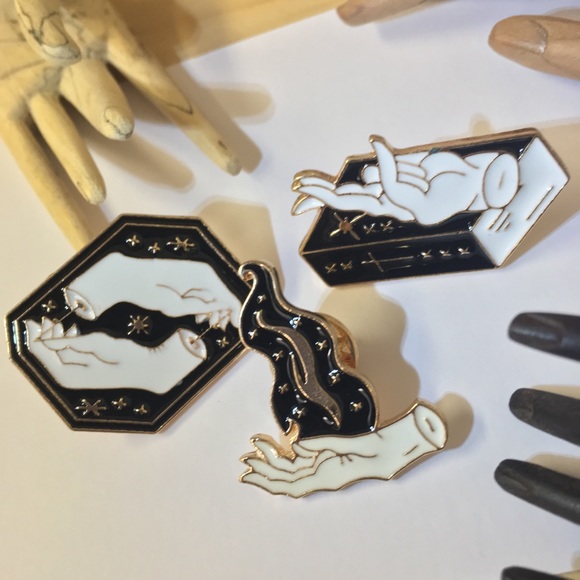 Hot Topic Jewelry - ✨Host Pick ✨ Set of 3 enamel spooky occult pins